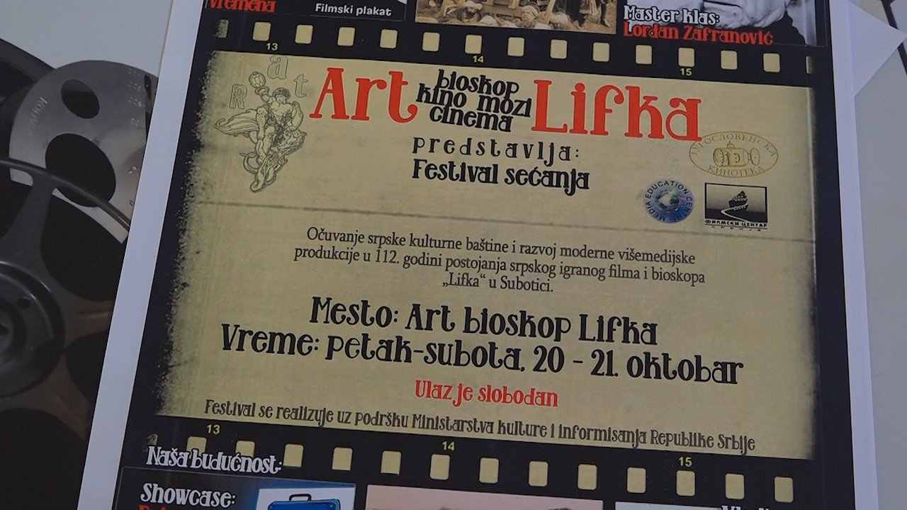 „Фестивал сећања” у Арт биоскопу „Александар Лифка” 20.октобра 